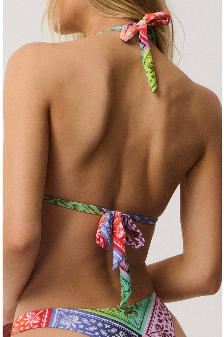 Bossa Nova Sliding Triangle Bikini Top, Alternate, color, BLUE MULTI
