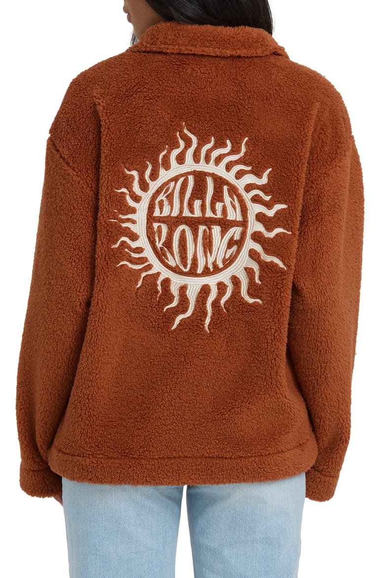 Sun City Embroidered Faux Shearling Jacket, Alternate, color, CASHEW