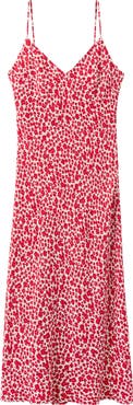 MANGO Printed V-Neck Slipdress