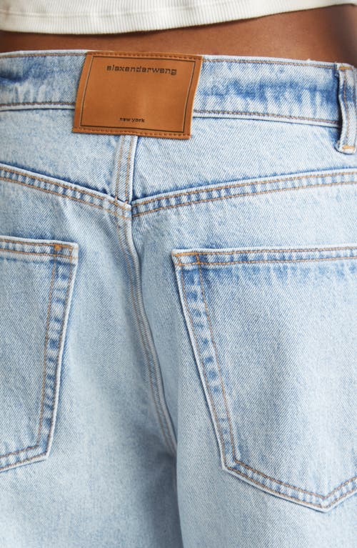 Alexander Wang Blow Up Mid Rise Balloon Leg Jeans In Blue