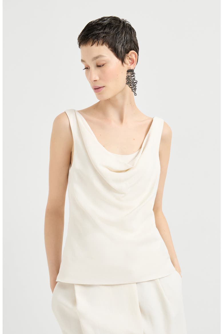 Fluid twill top, Main, color, Ivory