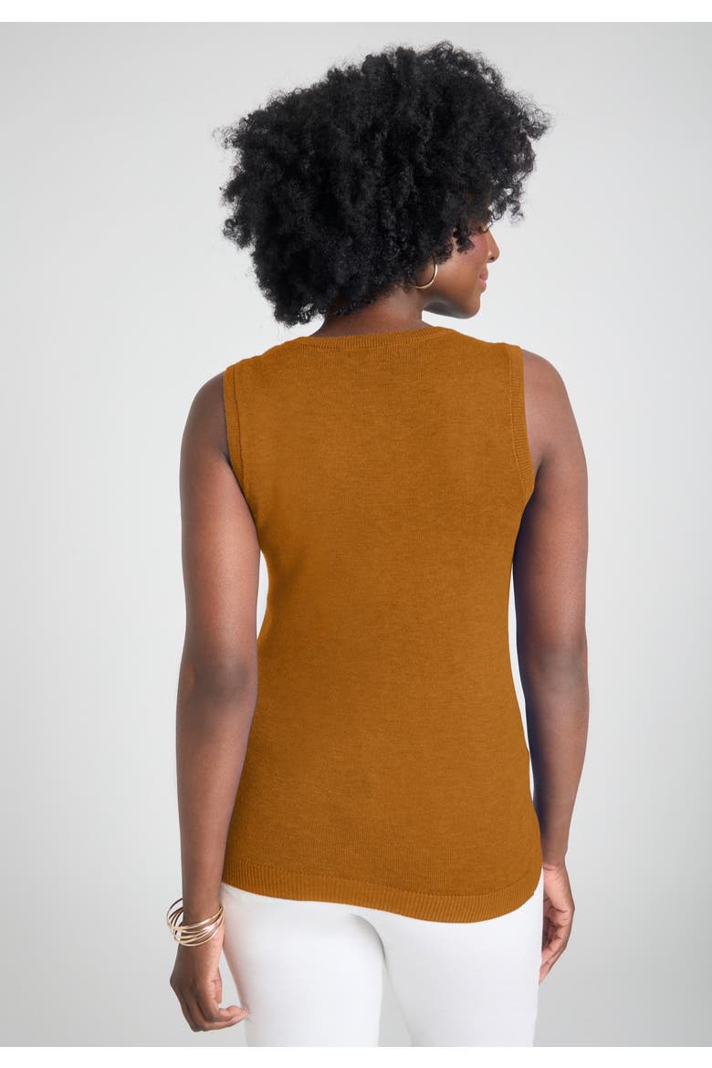 Sleeveless Cashmere Shell, Alternate, color, CLOVE