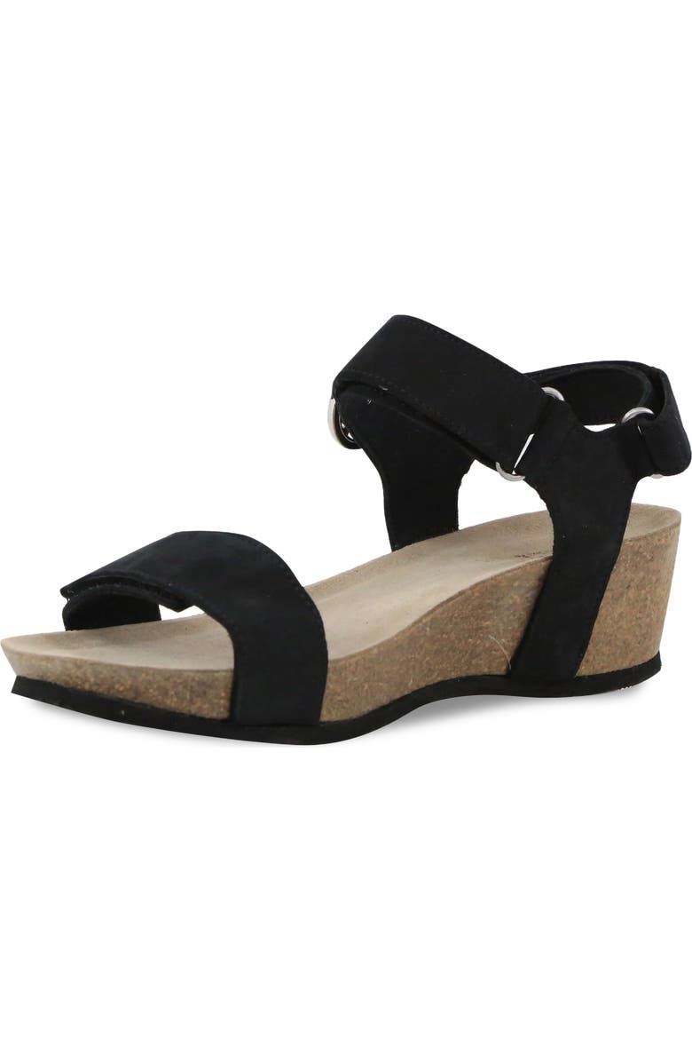 Munro Sintra Wedge Sandal, Alternate, color, Black Nubuck
