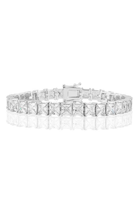 Square Cubic Zirconia Tennis Bracelet