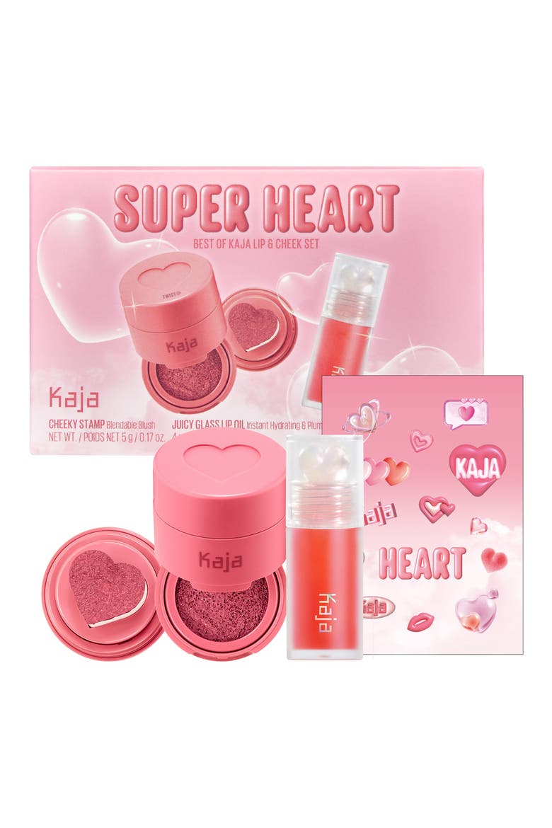Super Heart Best of Kaja Lip & Cheek Set (Limited Edition), Main, color, NO COLOR