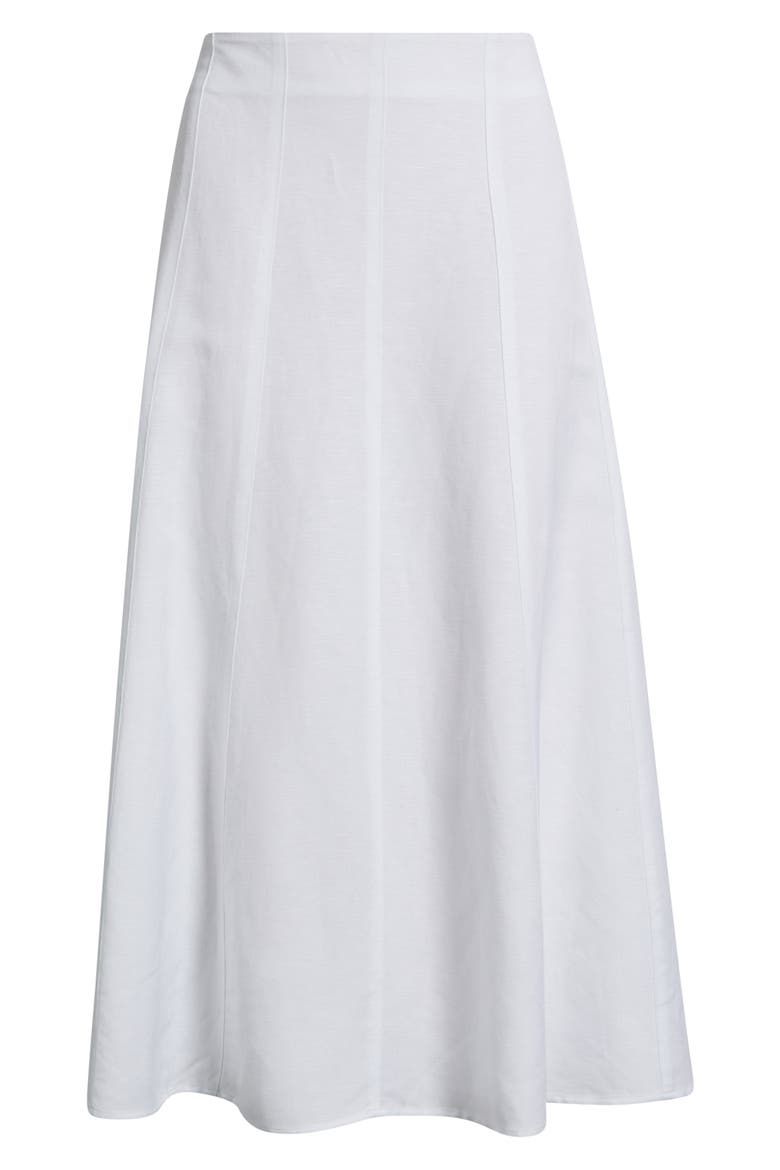 Panel A-Line Midi Skirt, Alternate, color, CRISP WHITE