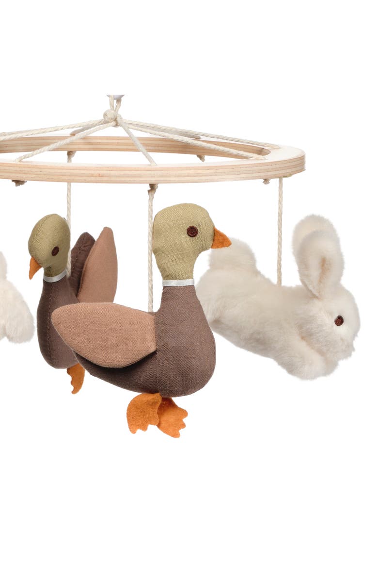 Signature Bunny Hop Musical Baby Crib Mobile Soother Toy, Alternate, color, Cream