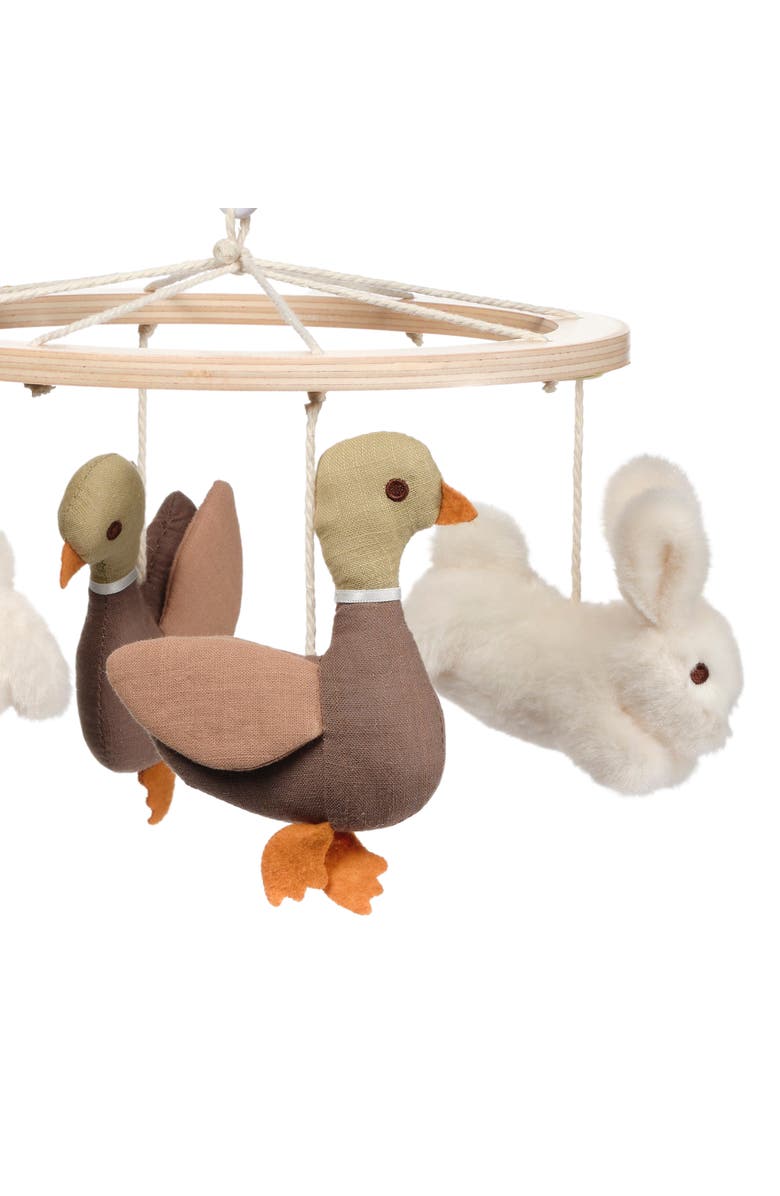 Lambs & Ivy Signature Bunny Hop Musical Baby Crib Mobile Soother Toy, Alternate, color, Cream