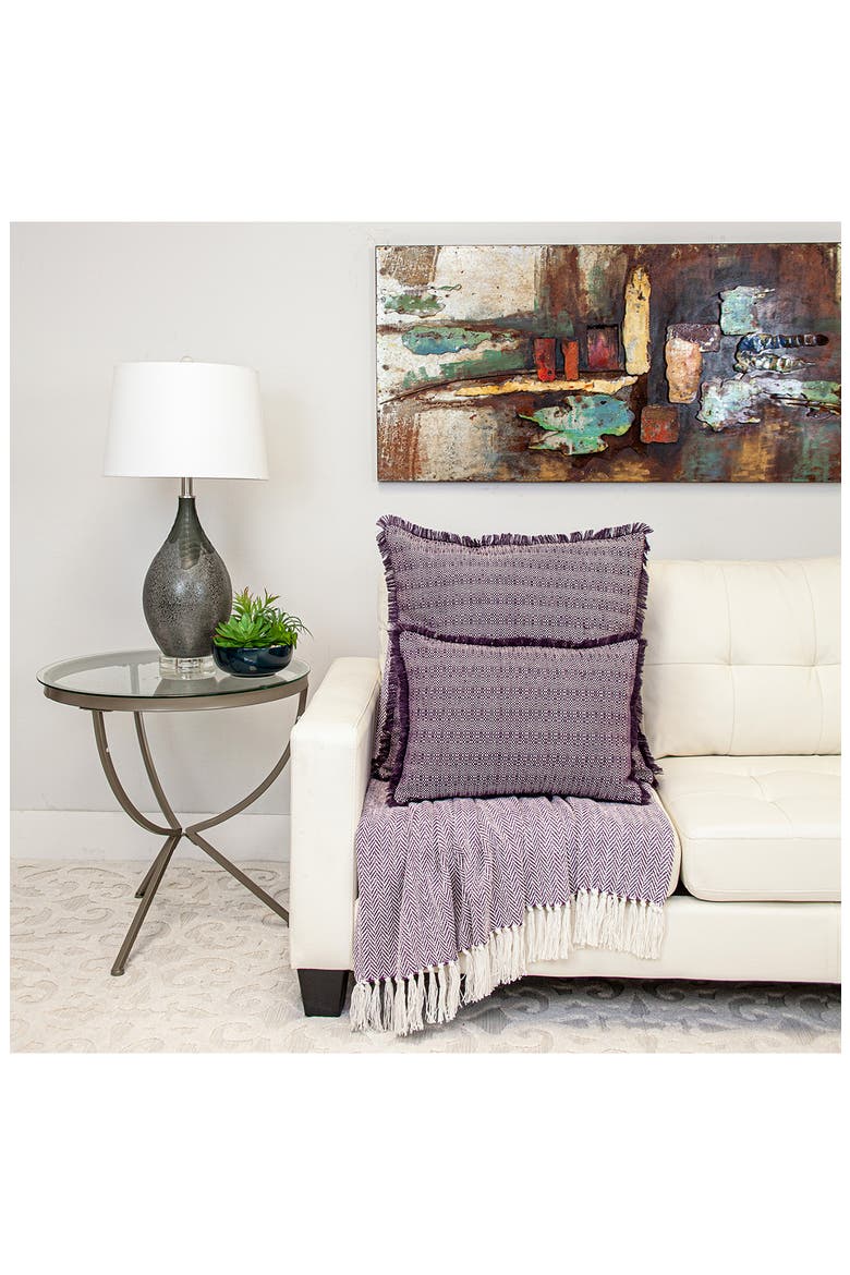 Stripe Accent Pillow, Alternate, color, PURPLE