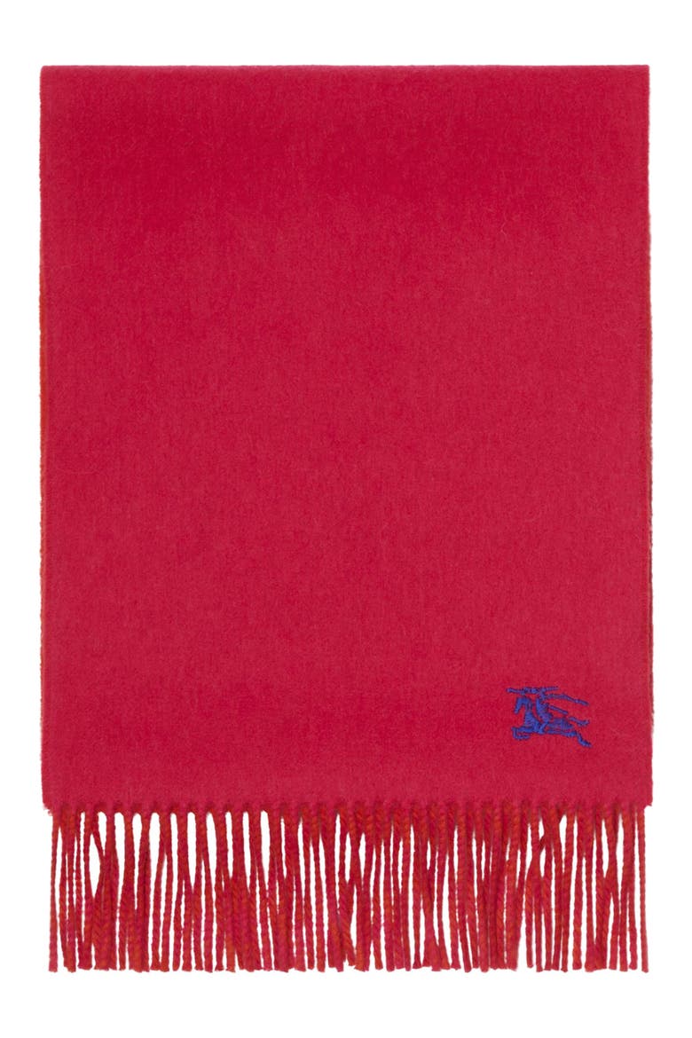 Reversible EKD Embroidered Cashmere Scarf, Alternate, color, TART/ ROUX