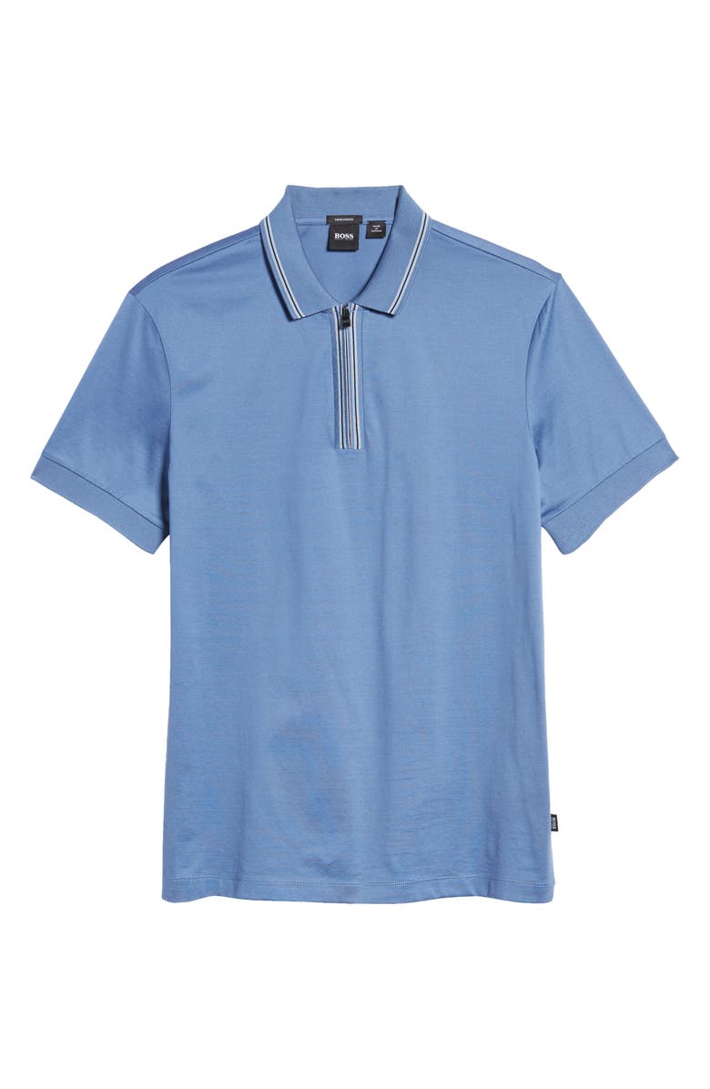 BOSS Paras Tipped Zip Polo, Alternate, color,