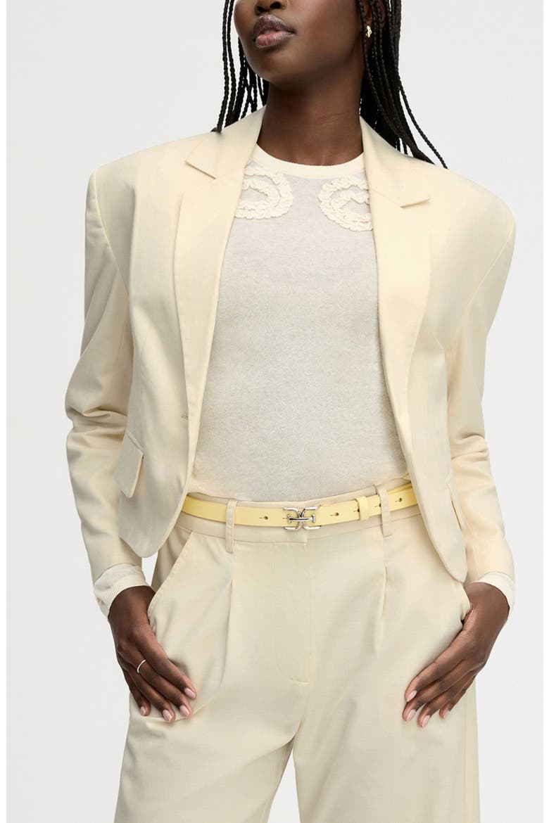 Crop Blazer, Main, color, ALMOND