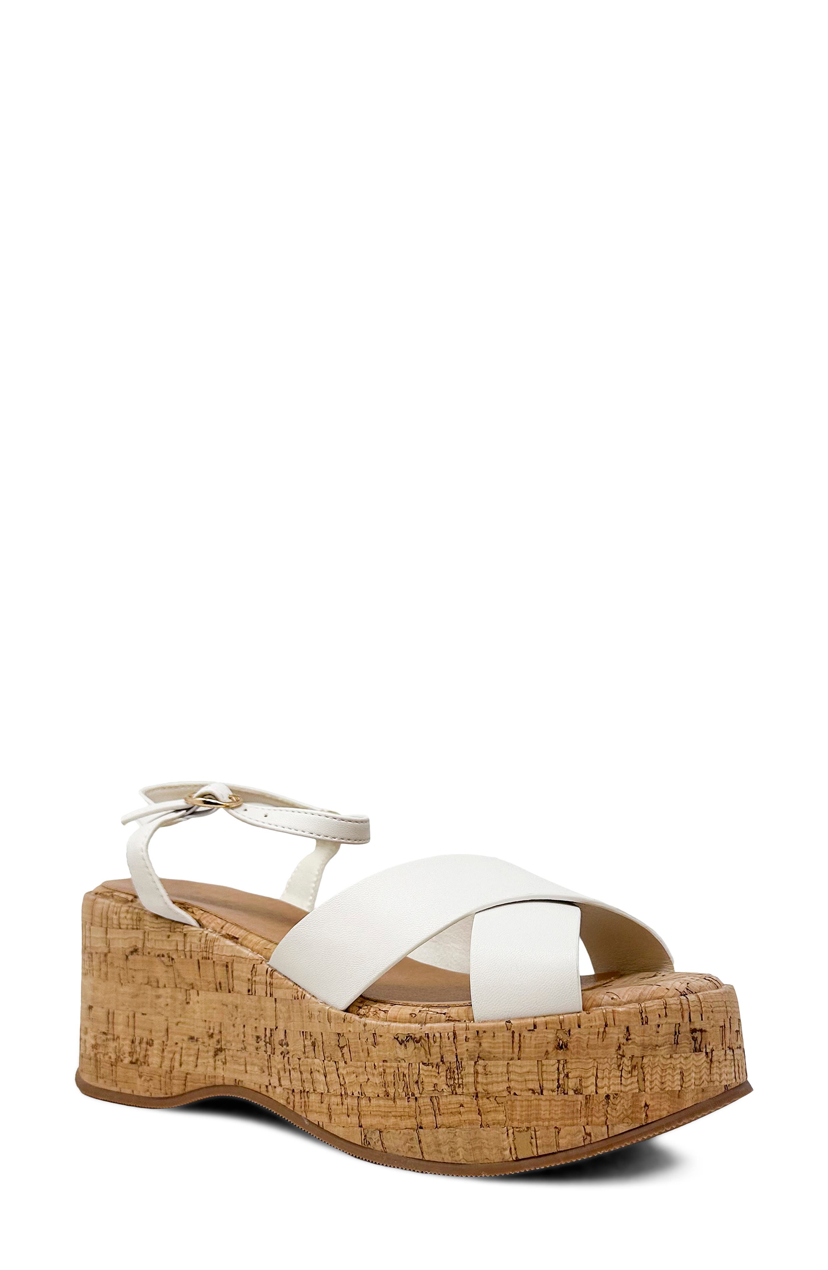 SHUSHOP Indiana Platform Sandal, Main, color, 