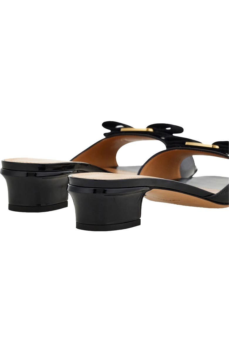 FERRAGAMO Vanilla Bow Slide Sandal, Alternate, color, Nero Biscotto