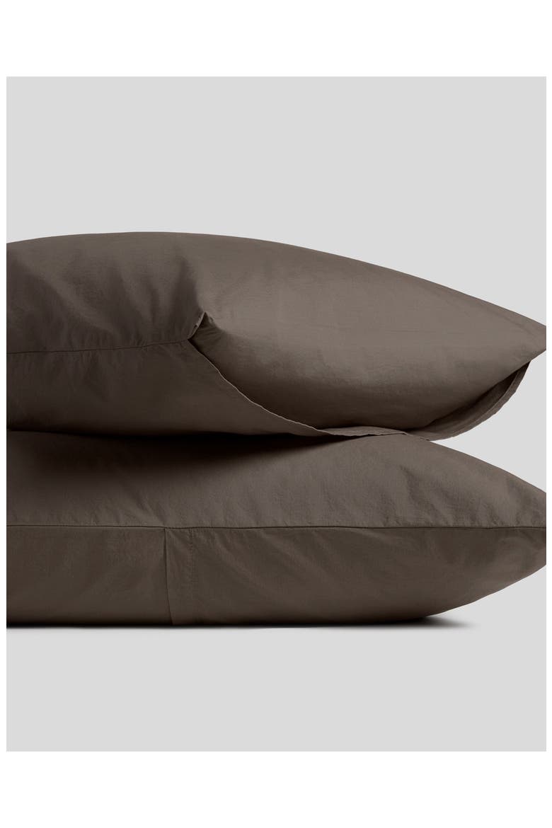 Brushed Cotton Pillowcase Set, Alternate, color, WARM GREY