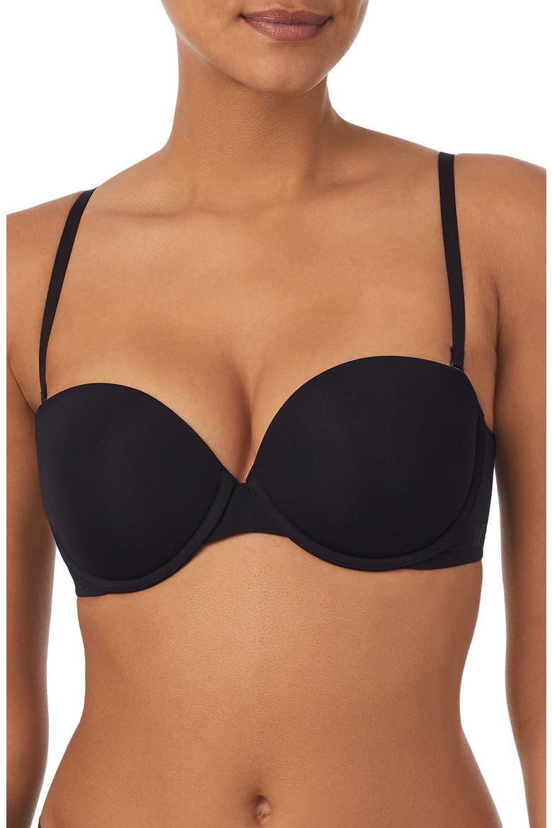 Smooth Strapless Underwire Push-Up Bra, Main, color, BLACK