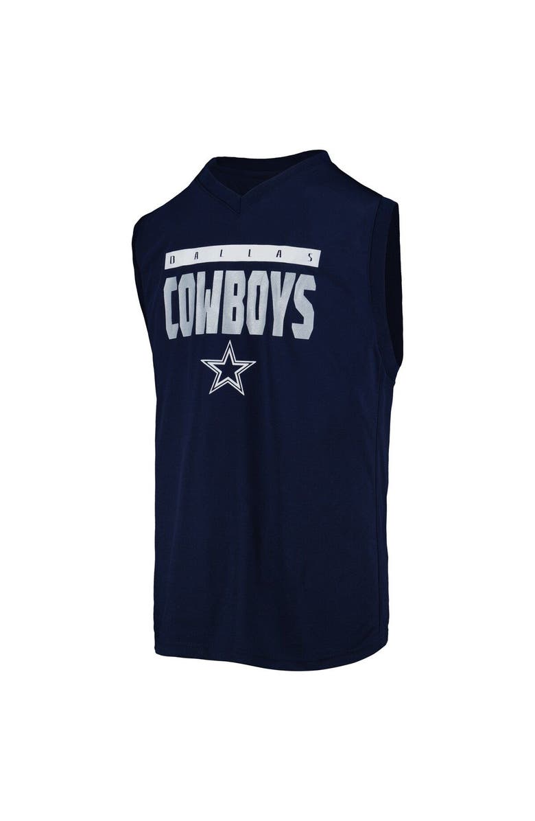 Outerstuff Youth Dak Prescott Navy Dallas Cowboys Fast Track V-Neck Tank Top, Alternate, color, 