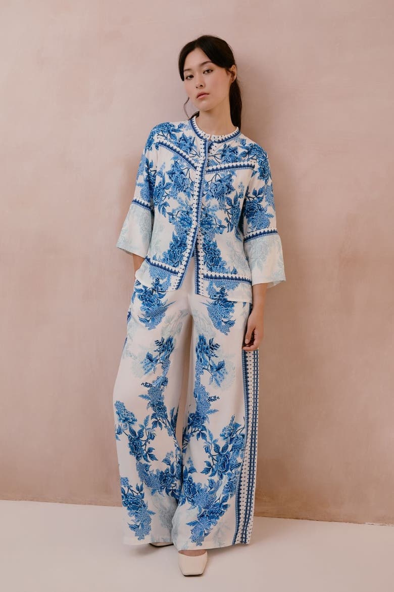 Myra Shirt, Alternate, color, Blue Floral