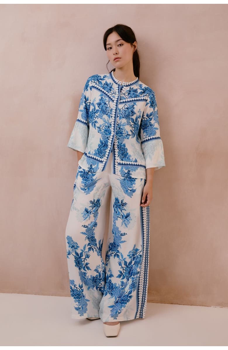 RAISHMA Myra Shirt, Alternate, color, Blue Floral