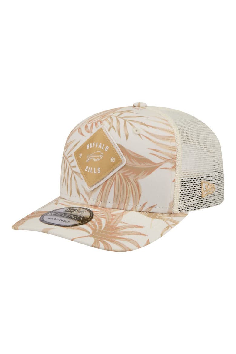 Men's New Era  Tan Buffalo Bills Tonal Palm COOLERA 9SEVENTY Adjustable Trucker Hat, Main, color, Tan