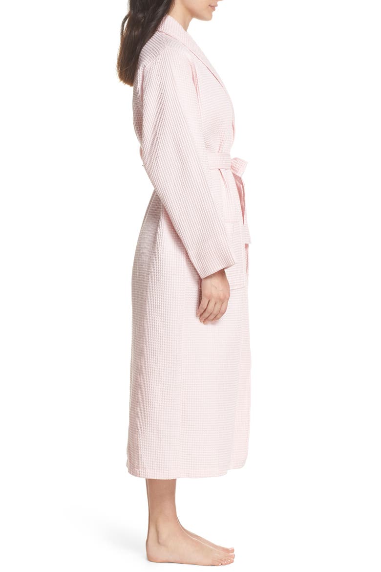 Waffle Knit Cotton Robe, Alternate, color, ICE PINK