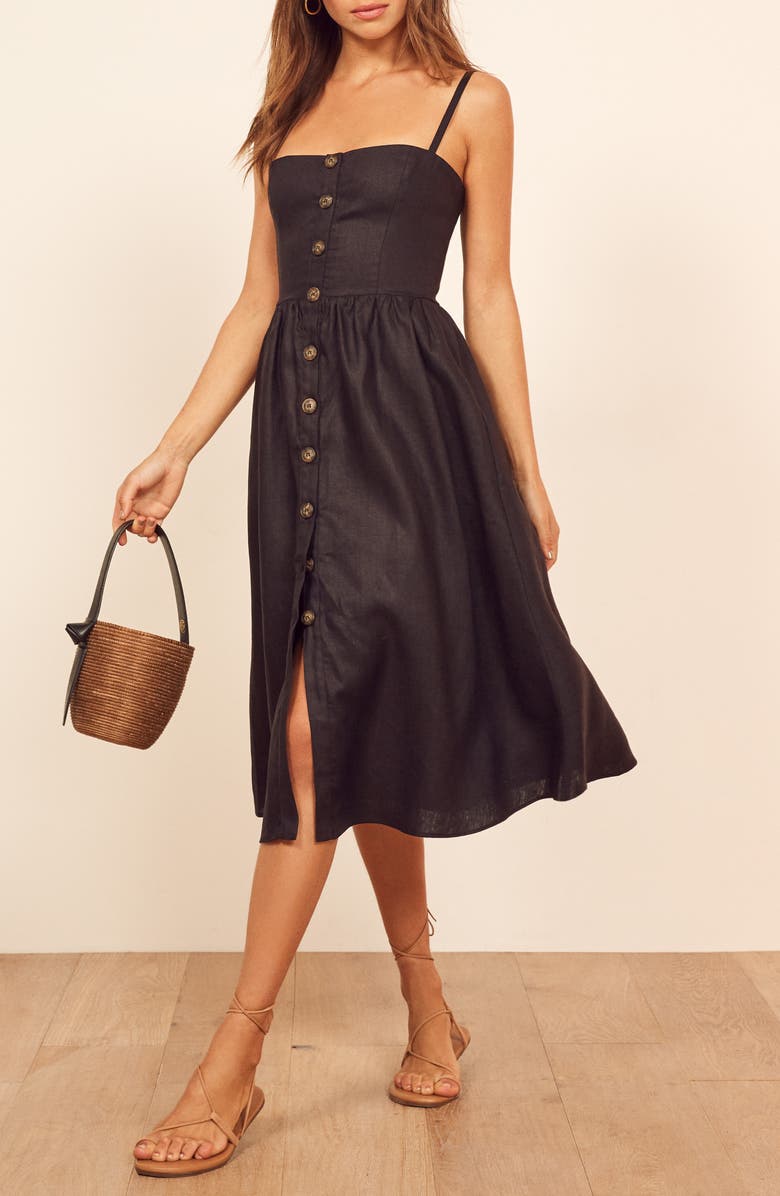 Reformation Tori Linen Sundress, Alternate, color, 