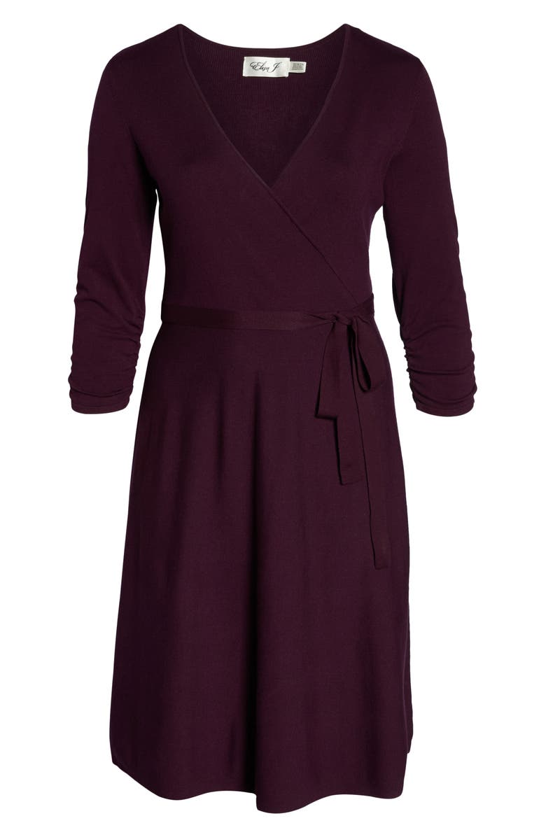 Eliza J Midi Faux Wrap Dress, Alternate, color,