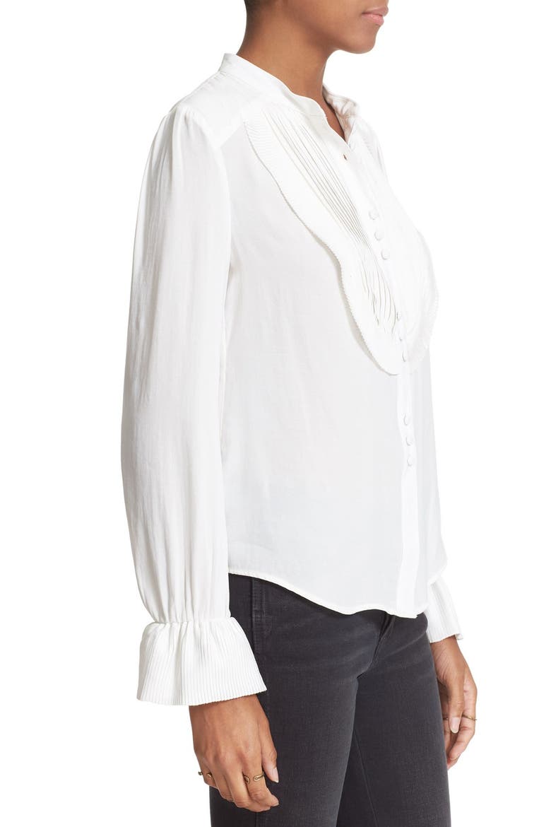 Pintuck Chiffon Blouse, Alternate, color, IVORY