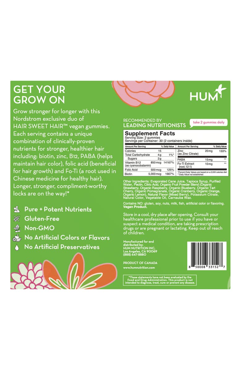 Hum Nutrition Hair Sweet Hair Duo $52 Value, Alternate, color, 