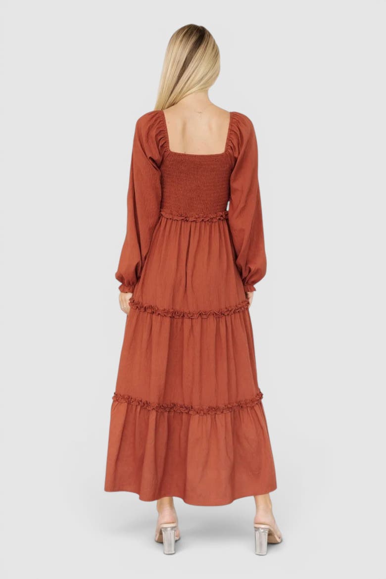 Britta Maxi Dress, Alternate, color, Cinnamon