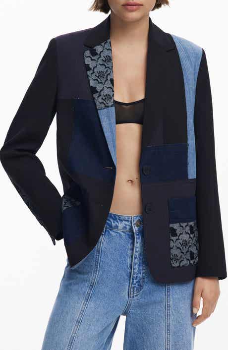Desigual Mixed Media Blazer