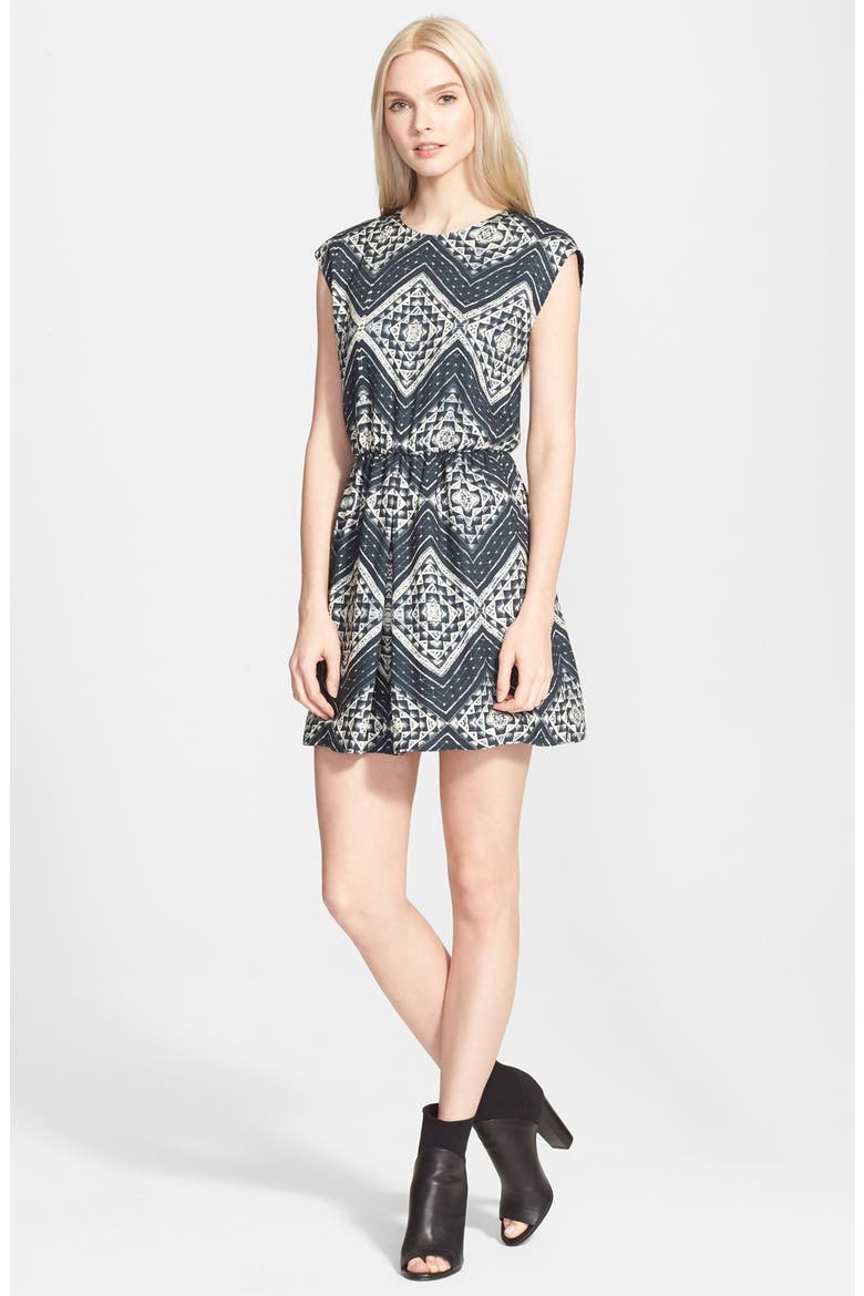 Geo Print Dress, Main, color, DIAMOND KALEIDOSCOPE