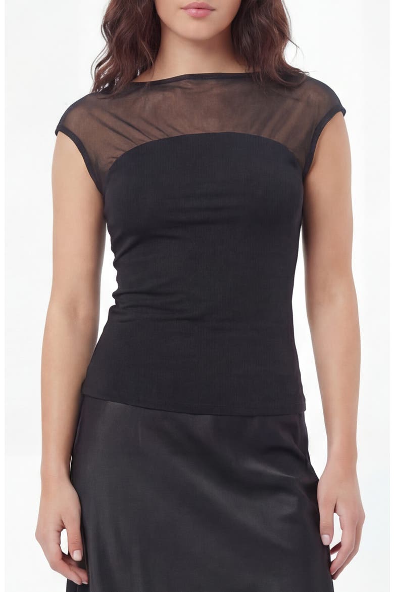 Fiona Mesh Top, Main, color, BLACK