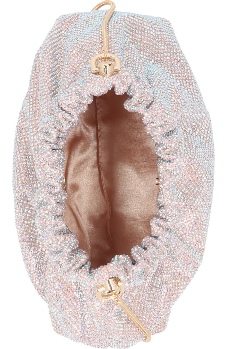 Jessica McClintock Leann Crystal Embellished Clutch, Alternate, color, Blush