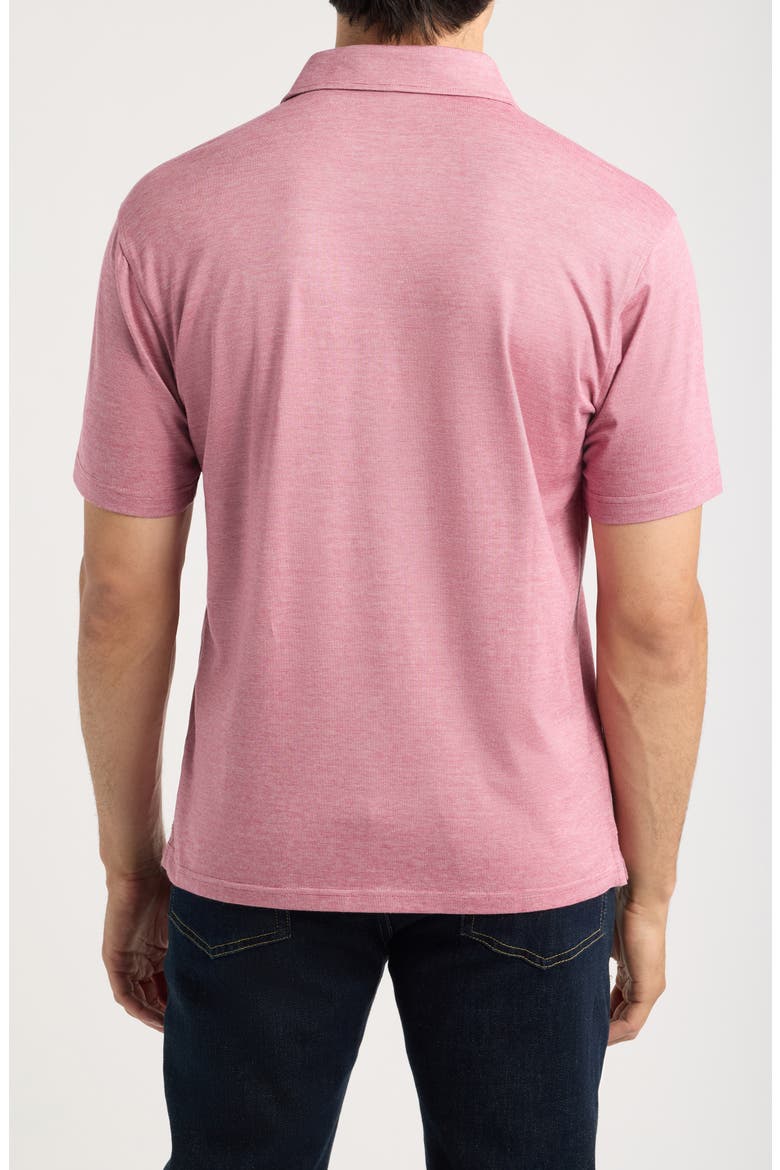 Crown Crafted Excursionist Flex Microstripe Polo, Alternate, color, RUBY DUSK