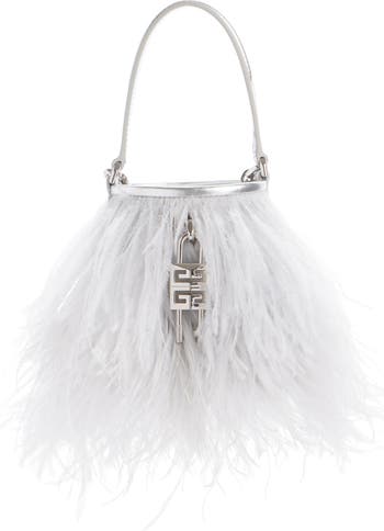 Givenchy Shark Lock Faux Feather Bucket Bag | Nordstrom
