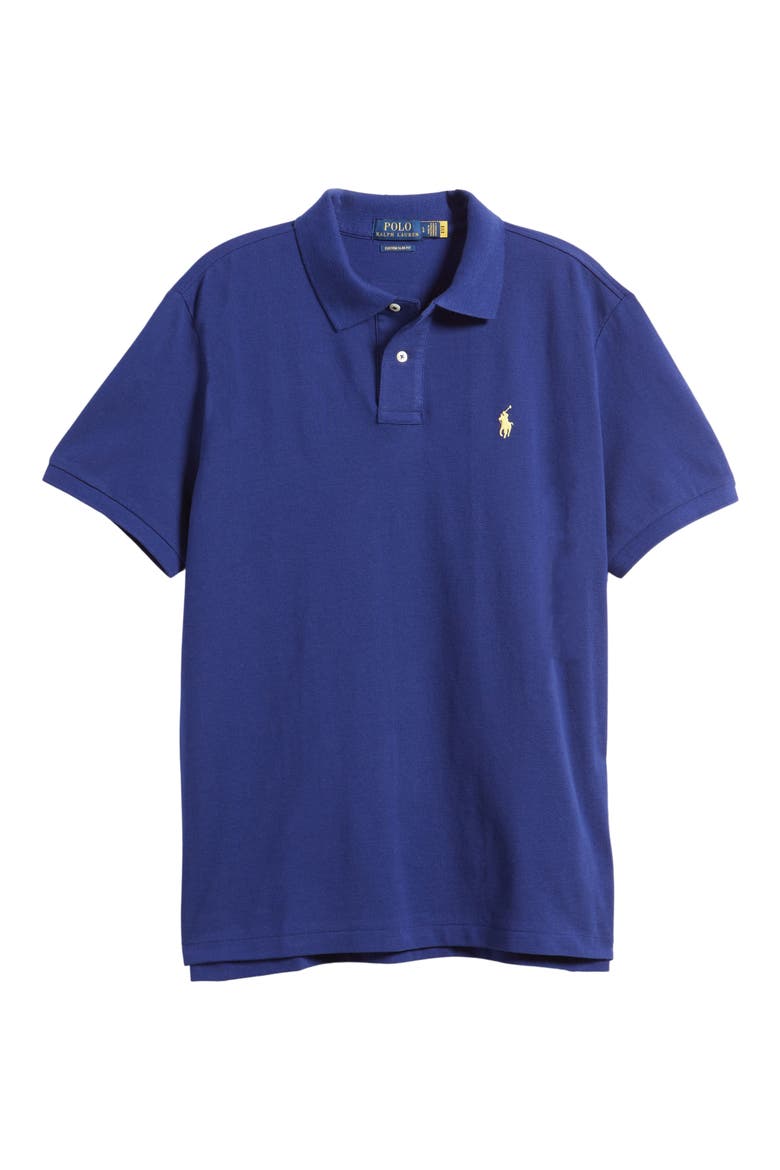Cotton Piqué Polo, Alternate, color, FALL ROYAL