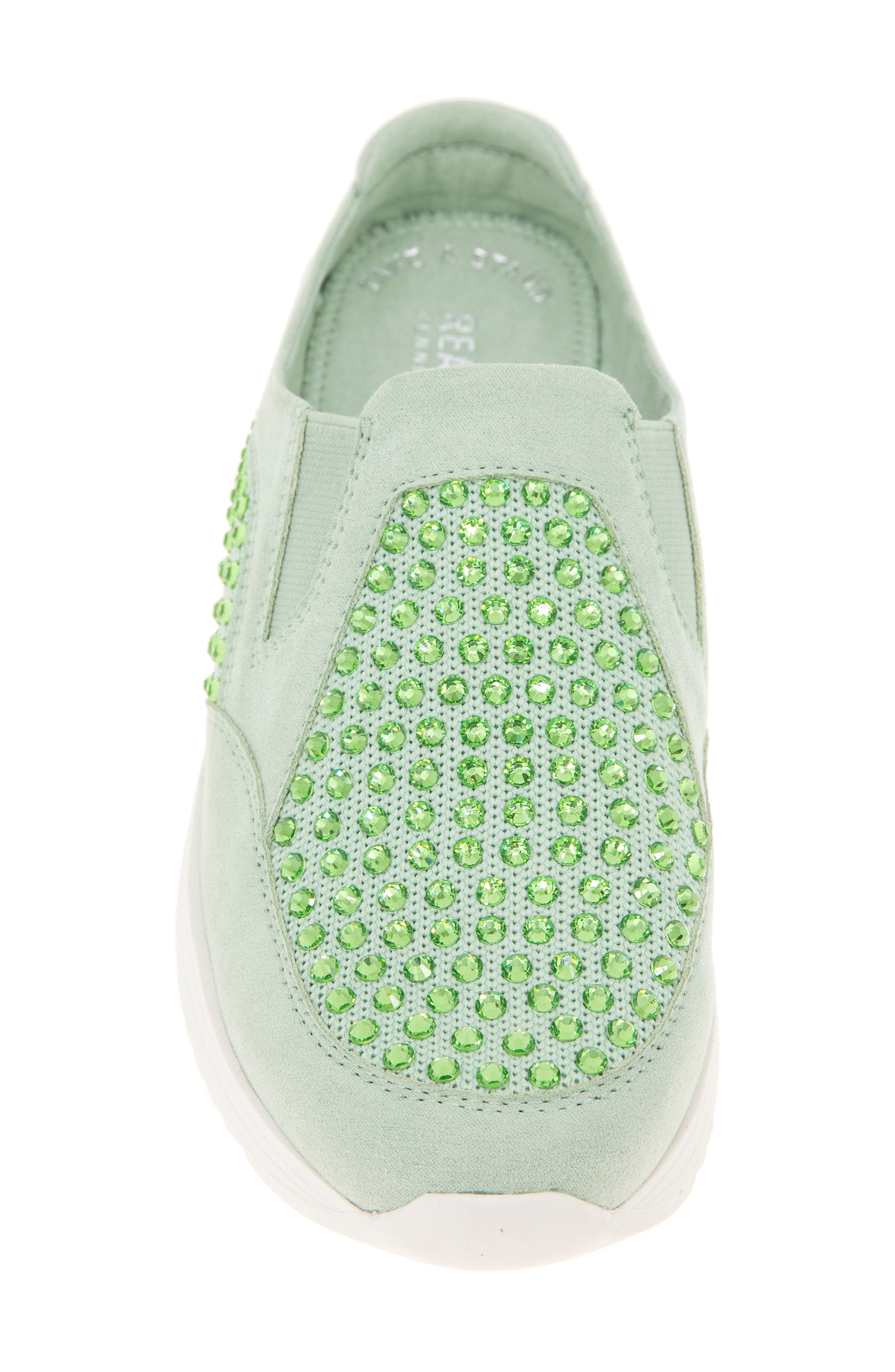 Cameron Rhinestone Sneaker Mule, Alternate, color, MATCHA KNIT