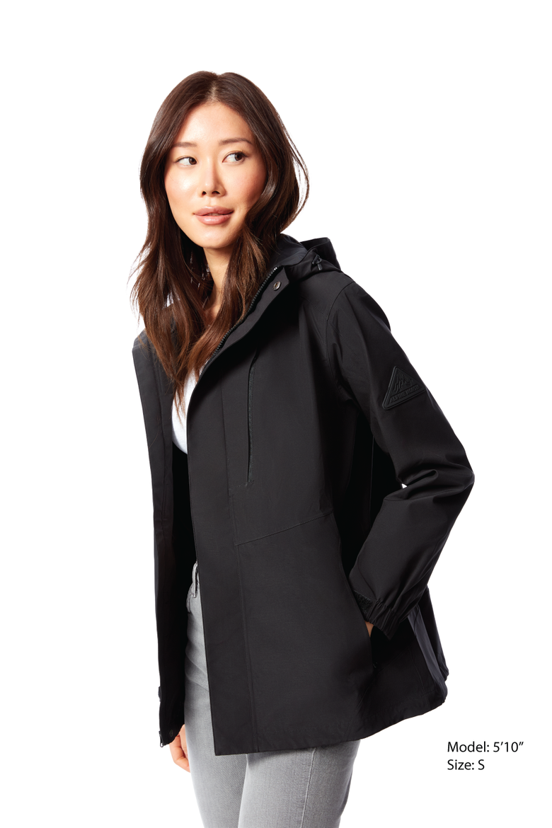 Tahsis - Lightweight Waterproof Shell Rain Jacket, Alternate, color, Black
