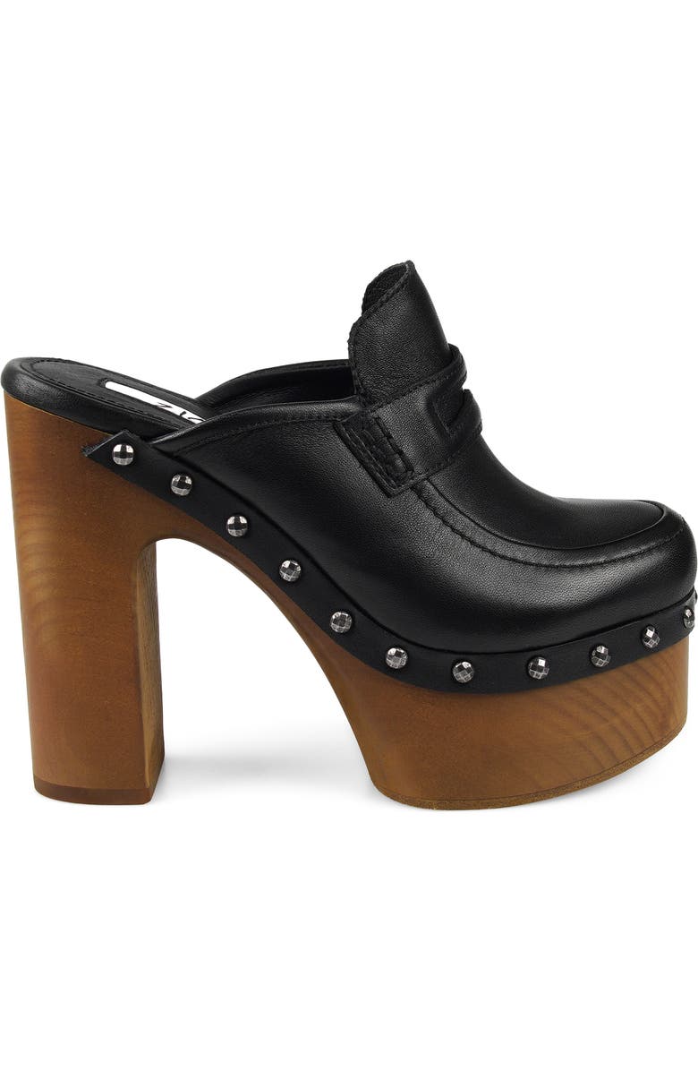ZIGI Jiggy Platform Clog, Alternate, color, Black Leather