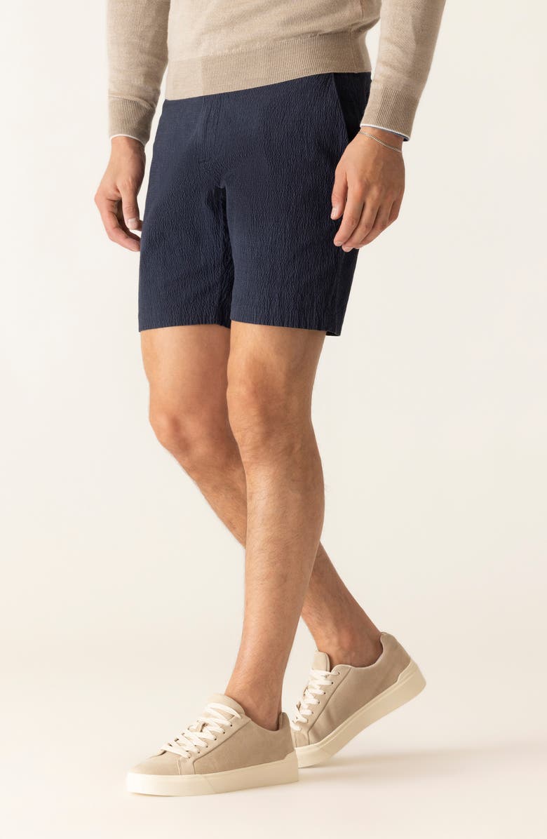 DEKE Oasis Supernatural Stretch Seersucker Bermuda Shorts, Alternate, color, Indigo Mini Check
