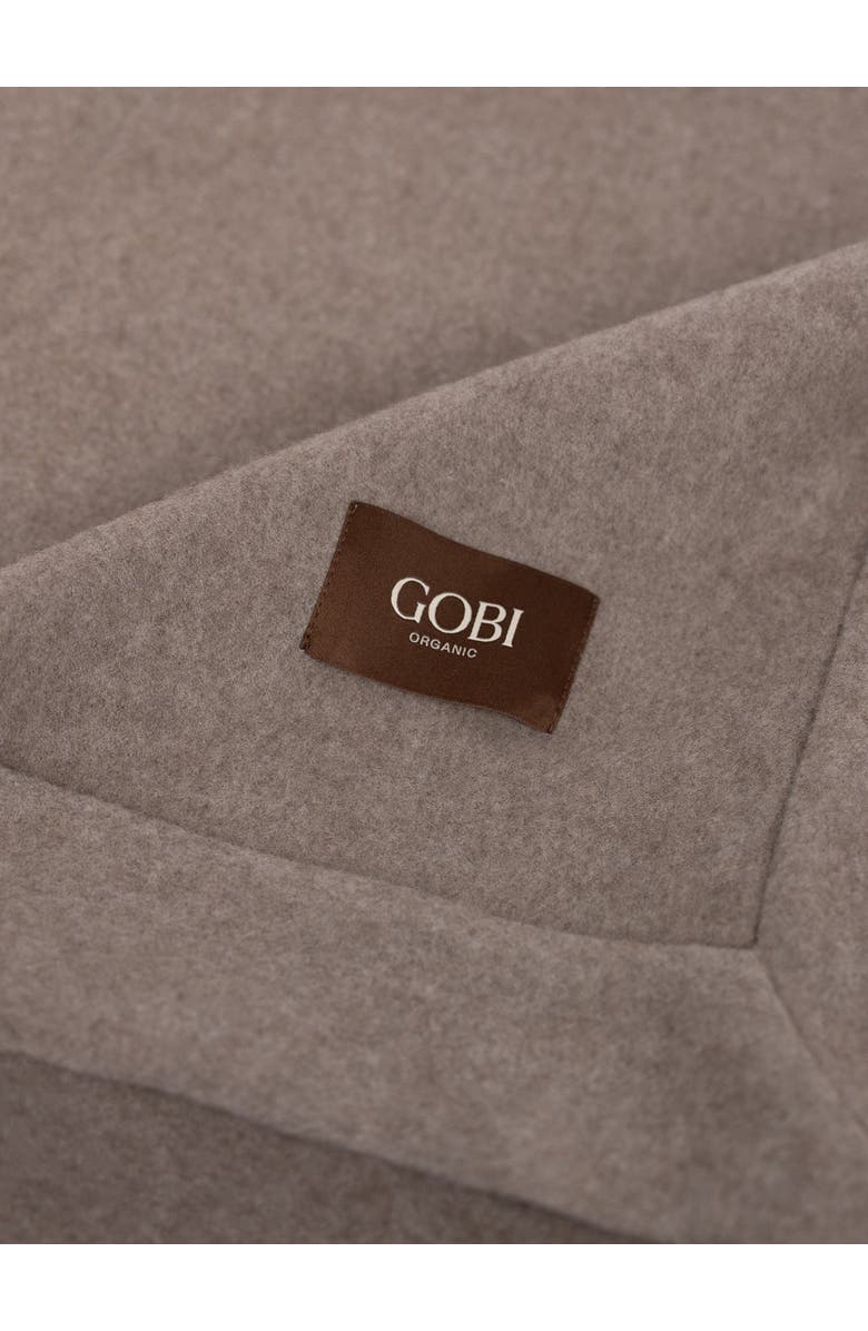 Gobi Cashmere Cashmere Woven Blanket, Alternate, color, Taupe
