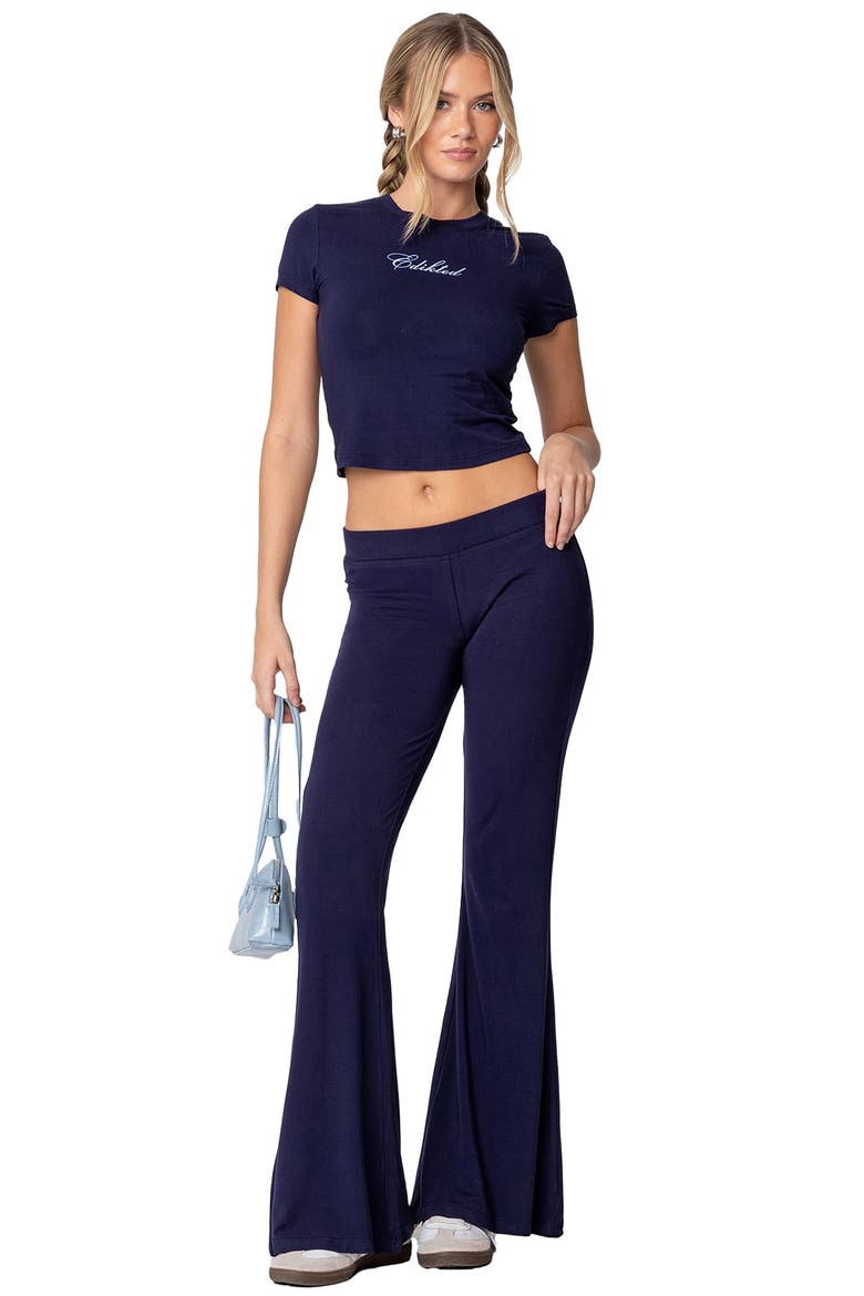 So Edikted Baby Tee, Alternate, color, NAVY