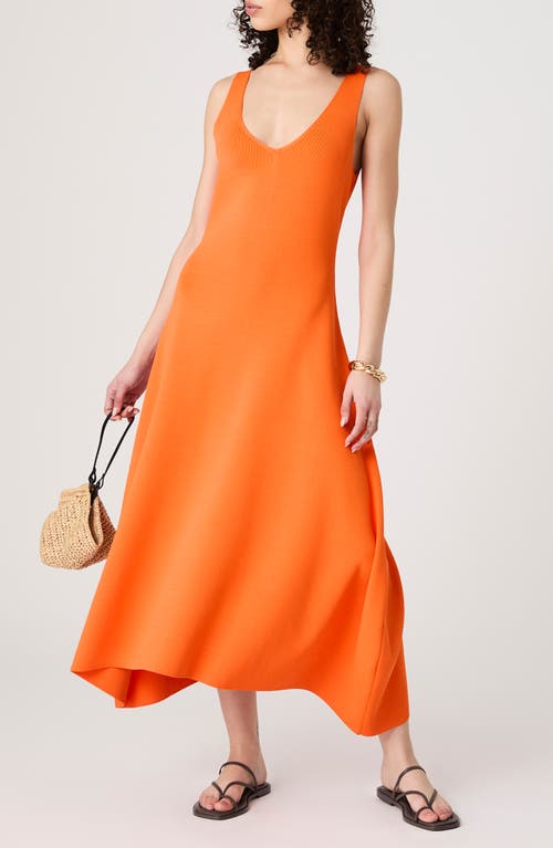 French Connection V Neck Knit Fit And Flare Midi Dress