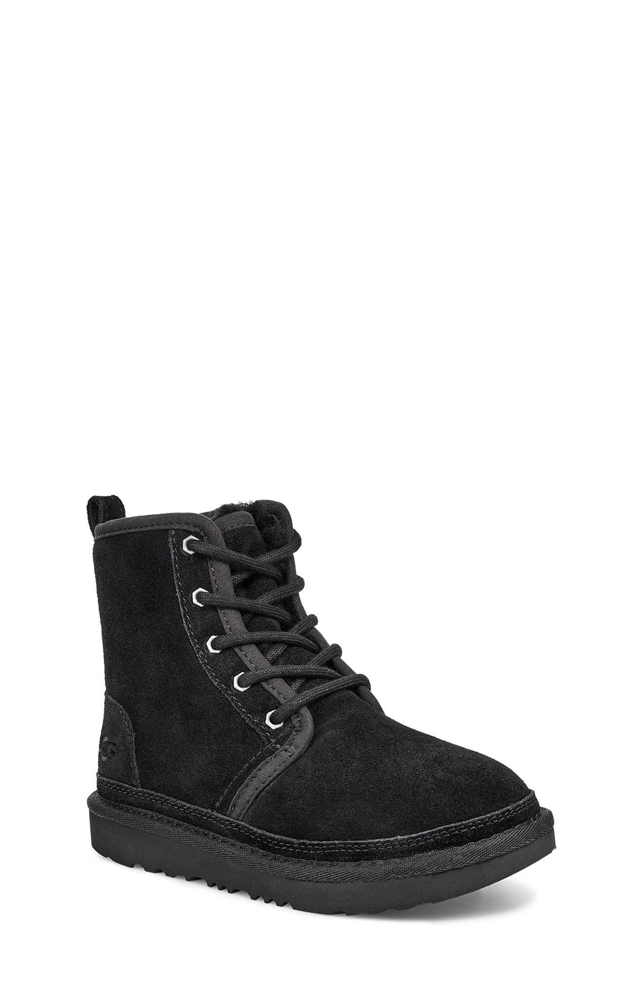 Harkley Lace-Up Boot, Main, color, BLACK