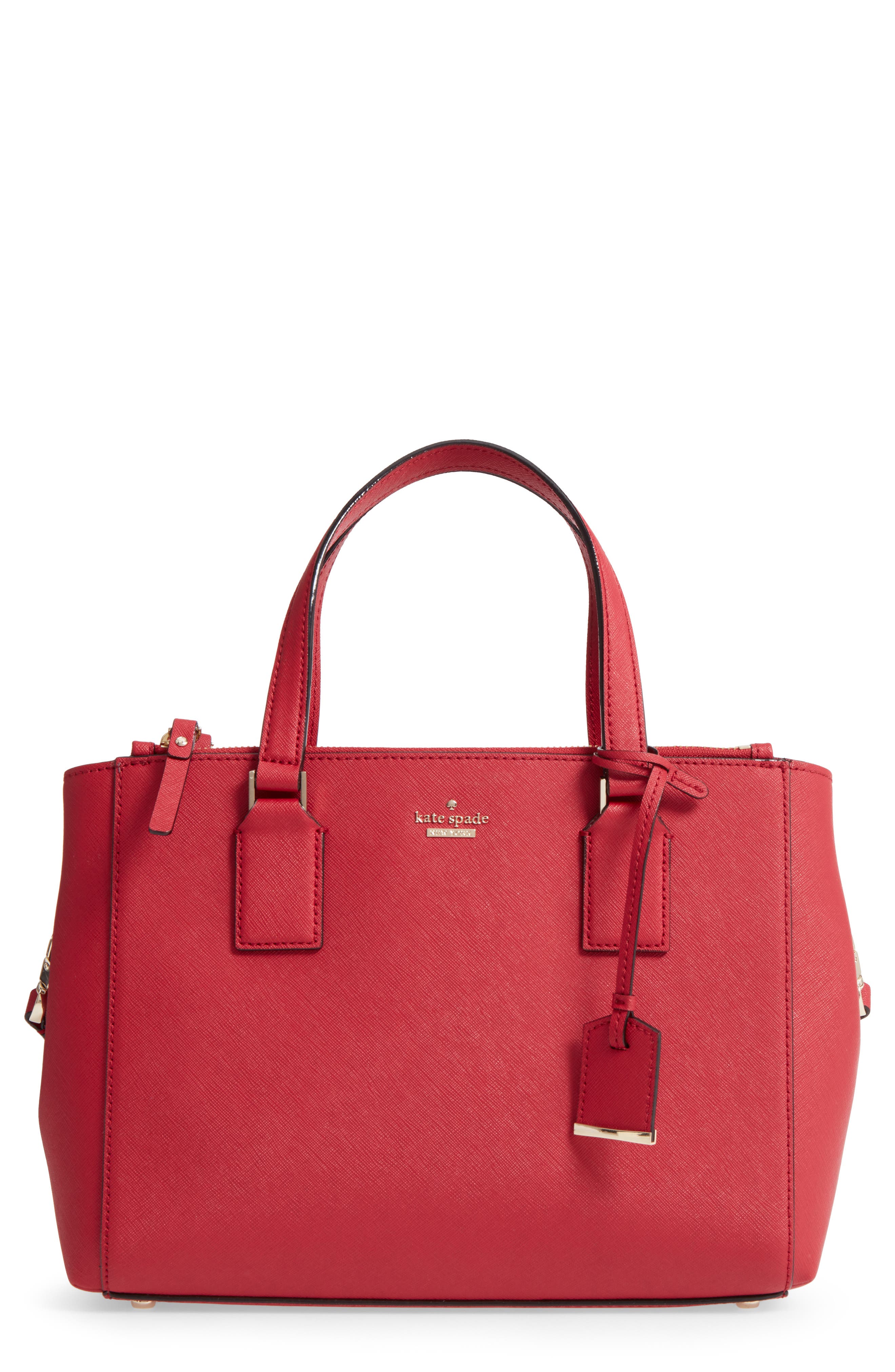 Kate Spade New York cameron street - teegan calfskin leather satchel, Main, color, 