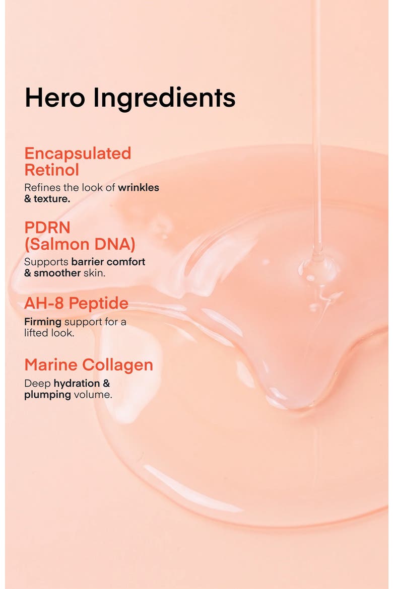 Retinol PDRN Forehead Wrinkle Gel Patch, Alternate, color, Pink