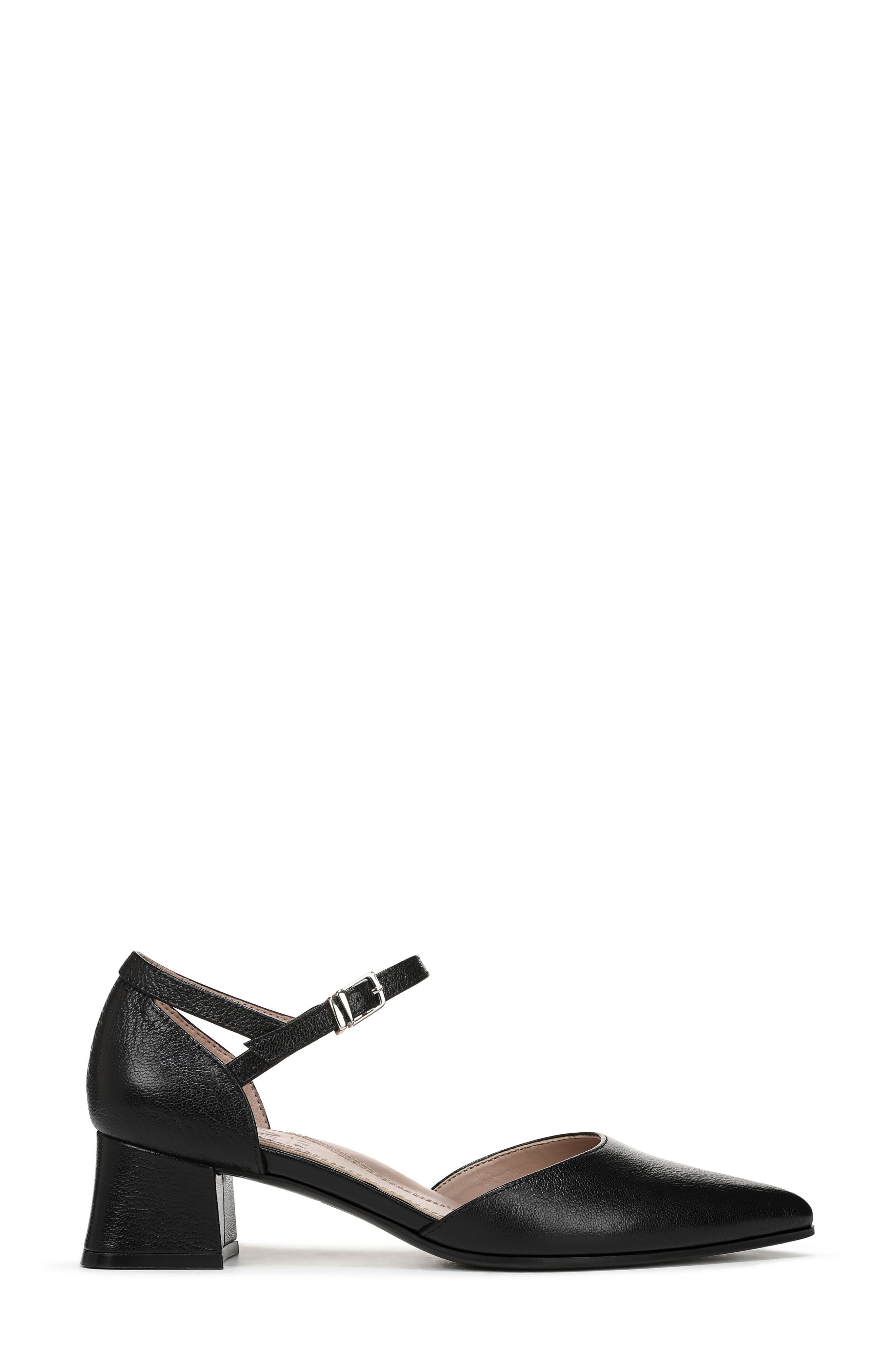 Naturalizer Maddox Ankle Strap Pointed Toe Pump, Alternate, color, Black