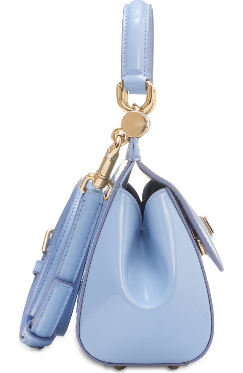Dolce&Gabbana Medium Sicily East/West Patent Leather Satchel, Alternate, color,