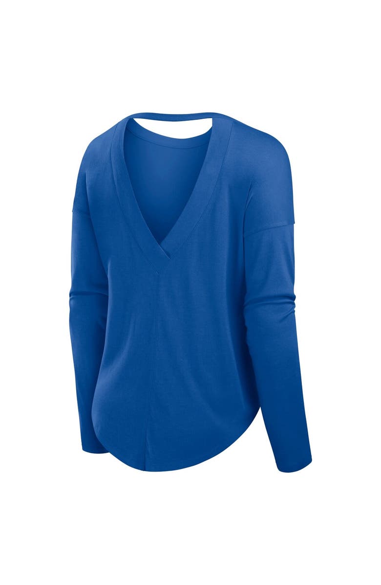 FANATICS Women's Fanatics Royal Florida Gators Training Camp Core Long Sleeve V-Neck Fashion T-Shirt, Alternate, color, Royal